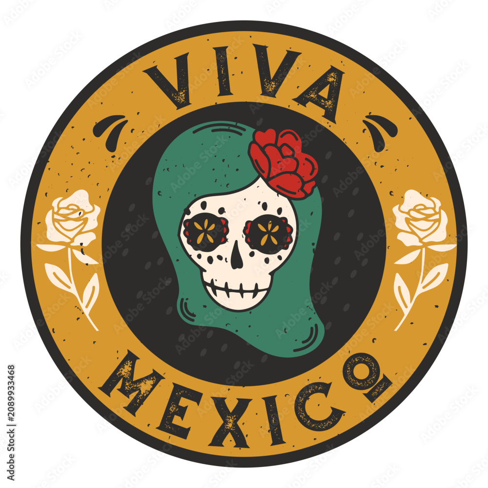 Fototapeta premium Badge viva mexico