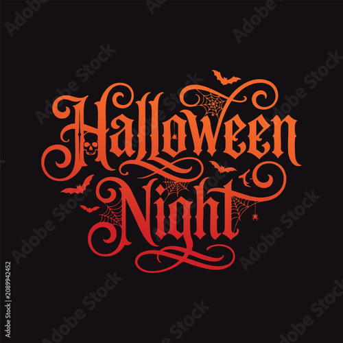 Halloween night Typography 