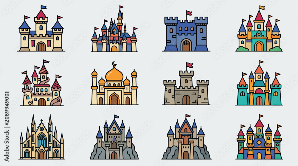 Obraz premium Fantasy castle collection