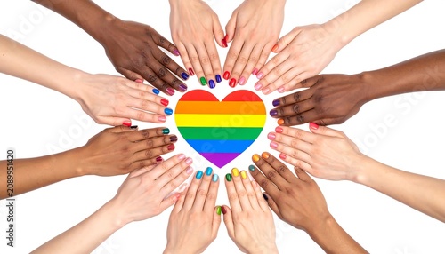 Diverse group of people holding colorful puzzle pieces.