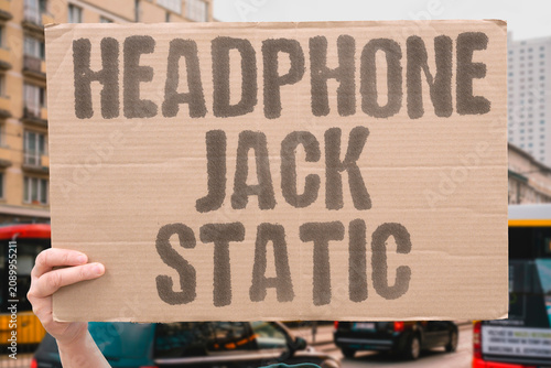 Konstfotografi "Headphone Jack Static" Crackling noise when wiggled