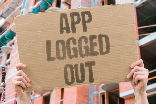 Schilderij op canvas "App Logged Out" Logged out mid-task