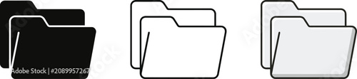 Stacked folder icon on white background