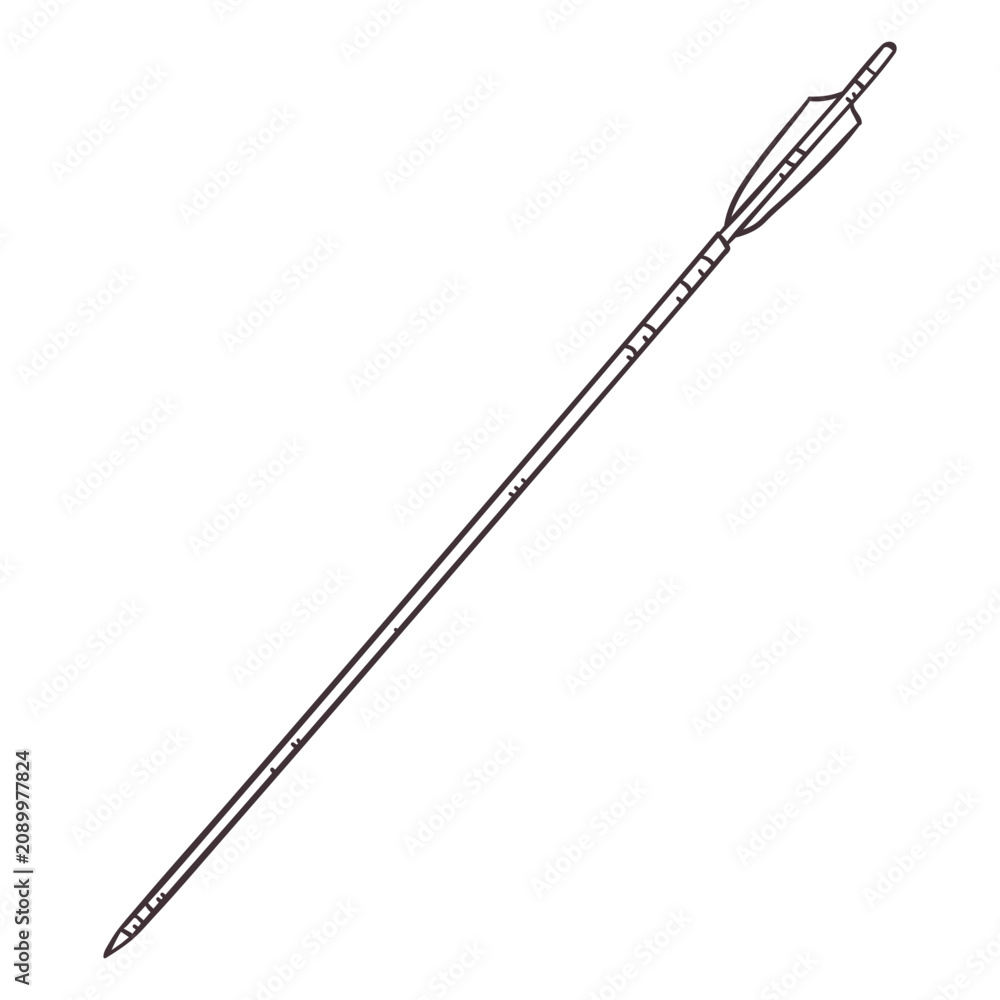 Fototapeta premium Simple stroke archery arrow