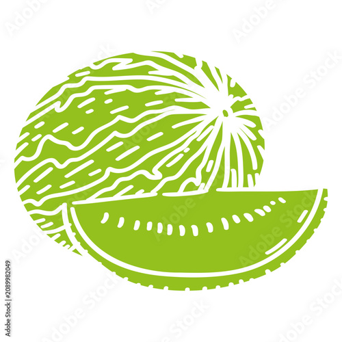 Tableau sur toile Watermelon fruit cut-out