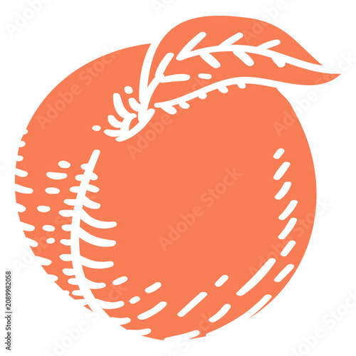 Tableau sur toile Peach ingredient cut-out