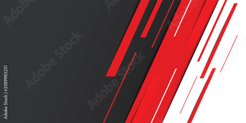 Abstract red and black geometric sports background with dynamic racing lines