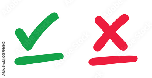 Konstfotografi Check Mark and Cross Mark