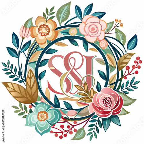 Wedding Monogram Svg Abstract Visual Background with Clean Commercial Design Style Featuring Gradient, Texture, Wallpaper