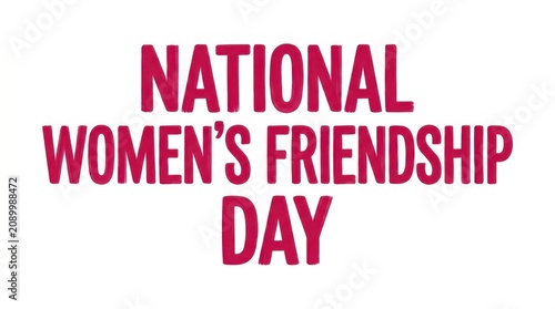 National Women's Friendship Day text on white background