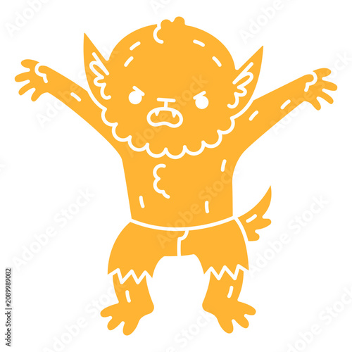 Photography Halloween simple kawaii monster werewolf character
