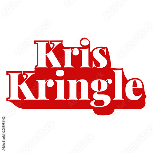 Foto Kris Kringle Santa Claus cut out lettering badge