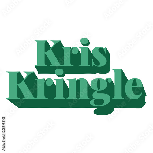 Foto Kris Kringle Santa Claus sign lettering badge