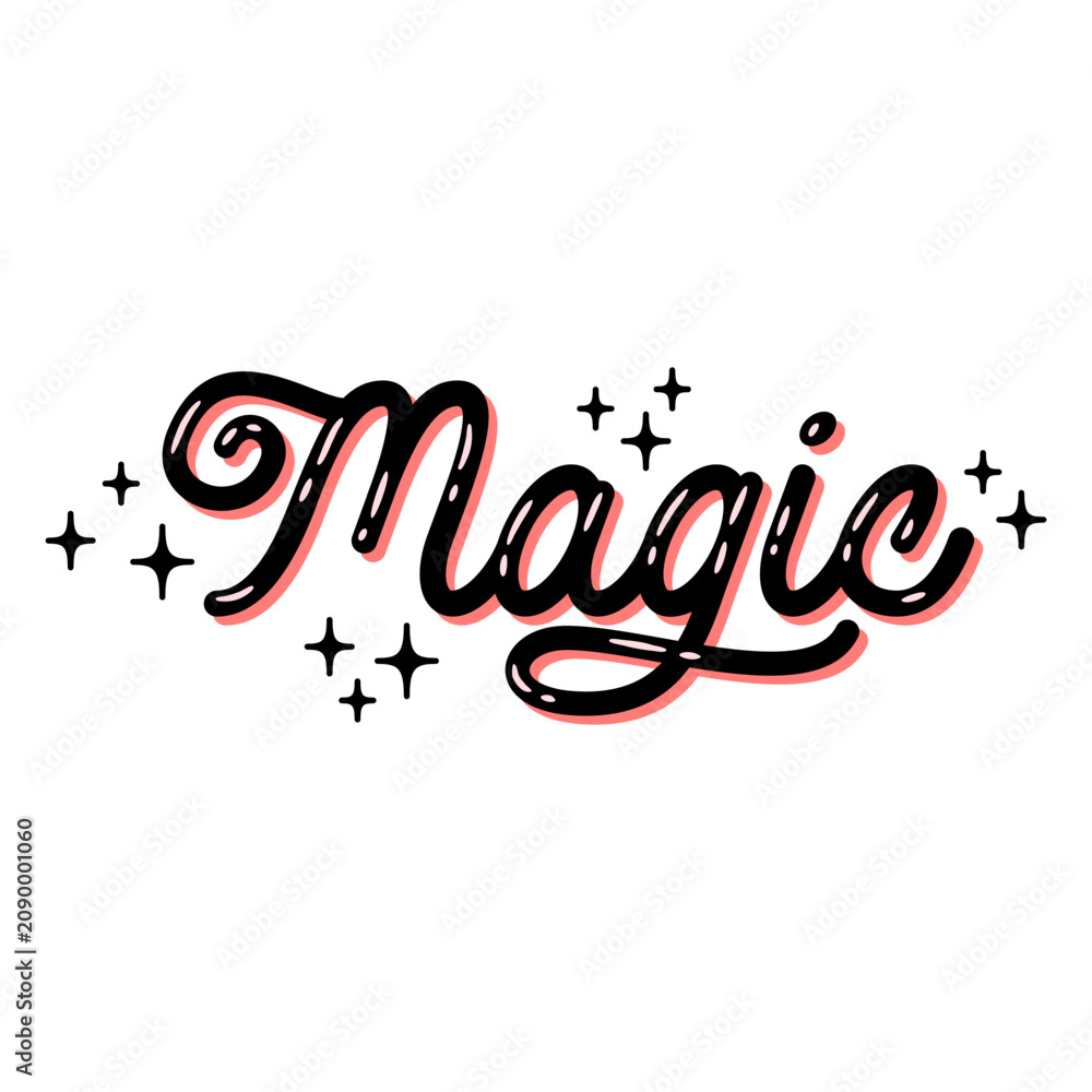 Fototapeta premium Magic glossy quote