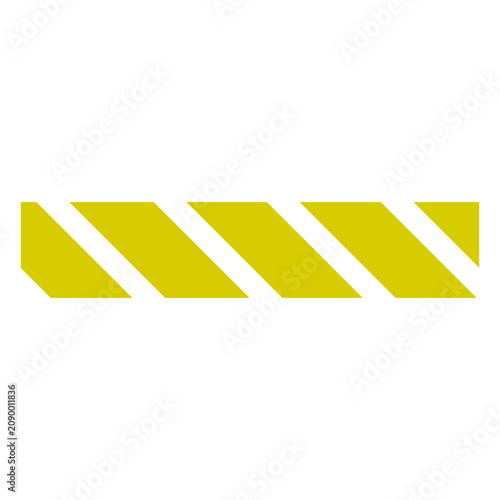 Obraz na plátne Yellow striped barricade