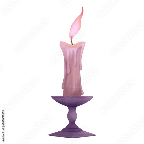 Tableau sur toile Classic purple candlestick