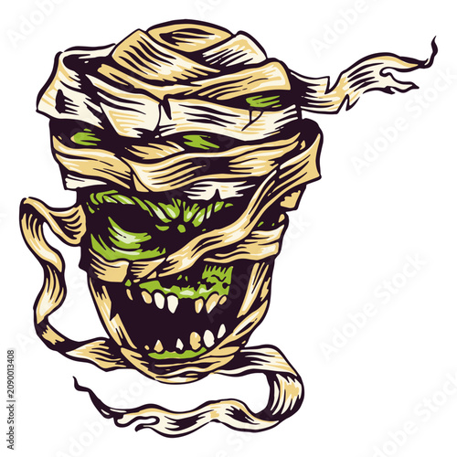 Foto Scary zombie head