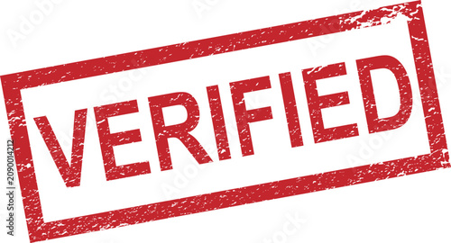 Cuadro en lienzo Verified rubber stamp seal