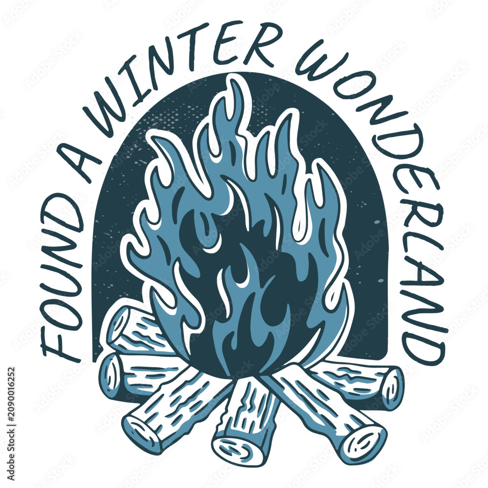 Fototapeta premium Found a winter wonderland lettering mount