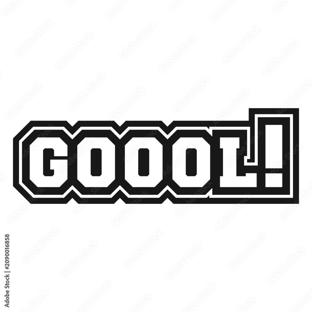 Fototapeta premium Goool word sticker
