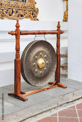 Gong, a percussion instrument, a traditional musical instrument is famous in Southeast Asia and East Asia. 