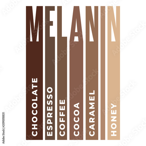 Bild auf Leinwand Melanin pantone chart