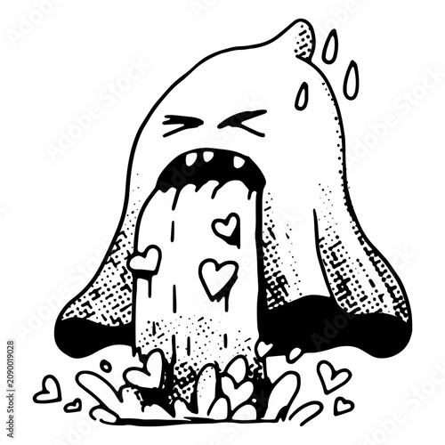 Φωτογραφία Ghost throwing up hearts
