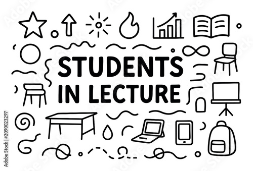 Education icons with desk laptop backpack outline