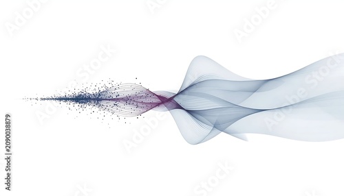 Abstract Wave of Particles in Motion.
