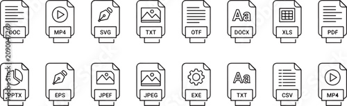 Photos Document File Format Icon Set Collection