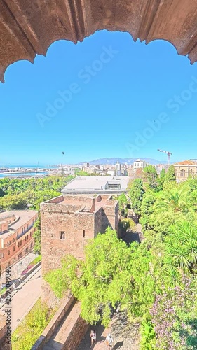 Interior del Alcazaba de la ciudad de Málaga, Andalucía