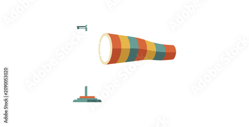 Bild auf Leinwand Windsock Vector Illustration
