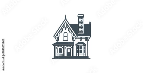 Victorian House Vector Illustration