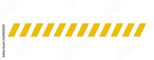 Принти на полотні Yellow Diagonal Stripe Border PNG Isolated on Transparent Background for Warning