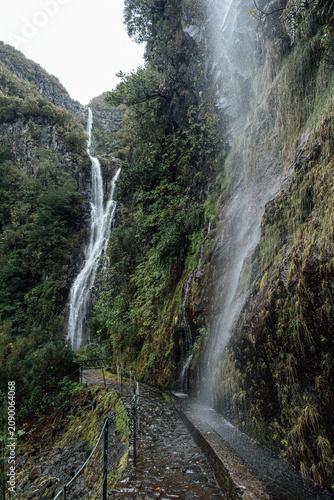 waterfall in the mountains