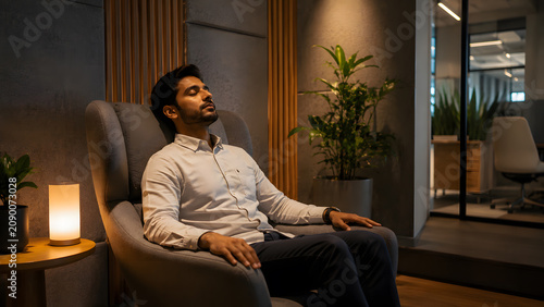 Corporate Office Quiet Room for Employee Wellness and Relaxation