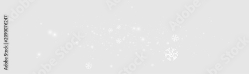 Foto Snow particles falling over empty space