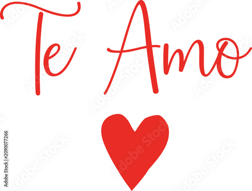 Canvas Print te amo valentines hearts the amount script cute slogan logo