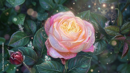 A fairytale rose in the garden