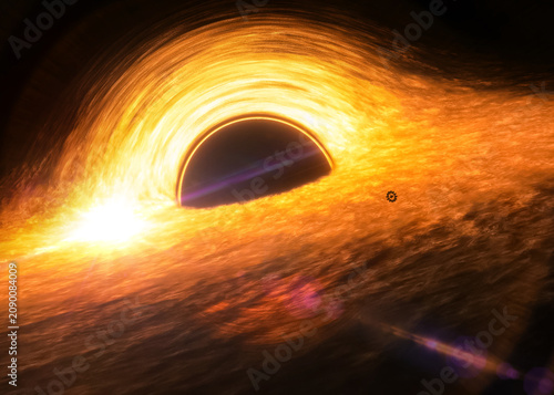 Black hole and the Endurance spacecraft