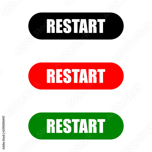 Restart Button Icon Stock Illustration