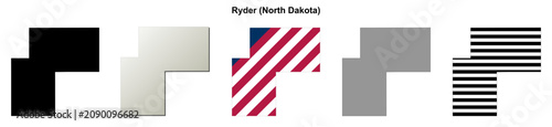 Photos Ryder (North Dakota) blank outline map set