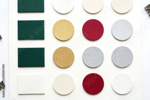Clean isolated Christmas swatches perfect for designers creating winter graphics and templates.