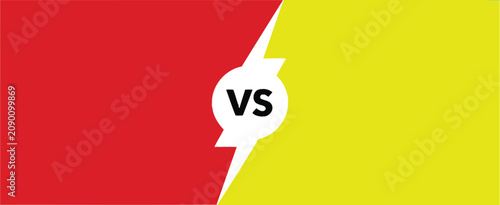 Tableau sur toile Versus letters on bright comic background for battle, competition, duel, fightin