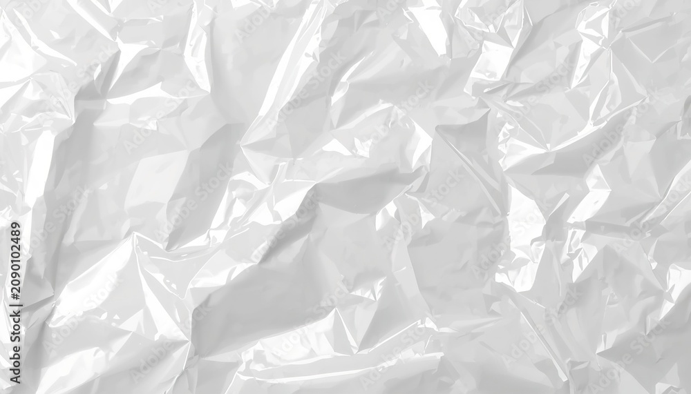 Obraz premium Transparent plastic wrap texture overlay with crumpled polyethylene packaging effect, ideal for vinyl wraps, CD covers, and package mockup illustrations.