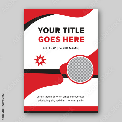 Modern Professional Red and Black Abstract Flyer Layout Template