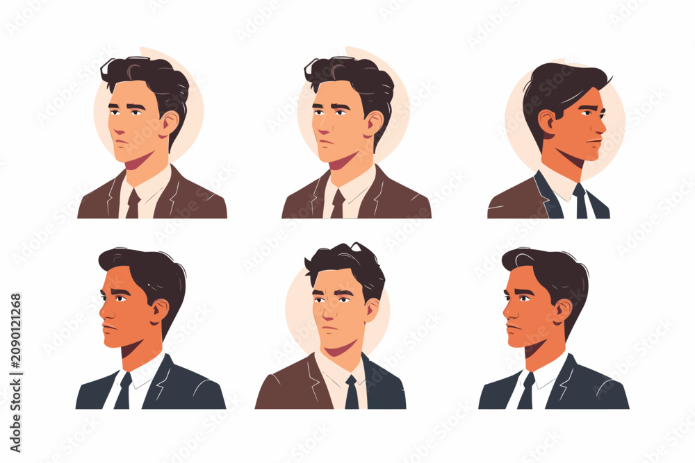 Fototapeta premium Portraits of man in business suit with unique skin to isolated
