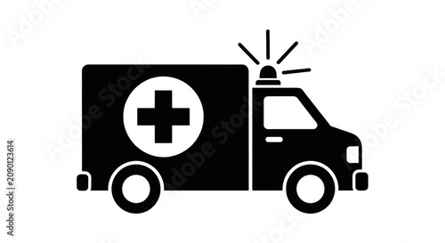 Vector illustration of ambulance icon vector illustration on a transparent background