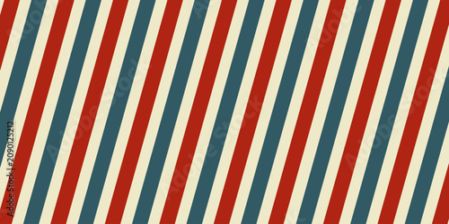 Retro diagonal stripe pattern with red, teal, and cream colors. Vintage geometric background ideal for wallpapers, textiles, packaging, posters, and graphic design.