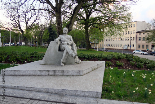 Goleniów, Poland. Józef Piłsudski Monument in Józef Piłsudski Square
